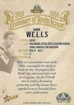 2008 NRL Centenary #51 Harry Wells Back